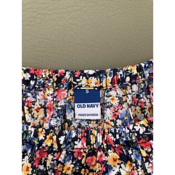 Old Navy Top Women Small Floral Pattern Balloon Sleeve Elastic Arm Chest NWT - Picture 4 of 8